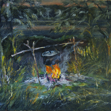 Morning tea, canvas, oil, 44  48 cm., 2013