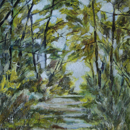The Road to The Irtysh River, canvas, oil, 40  32 cm., 2012
