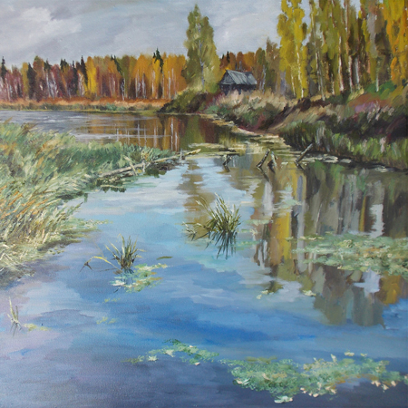 Duckweed, canvas, oil, 54,5  57,5 cm., 2014