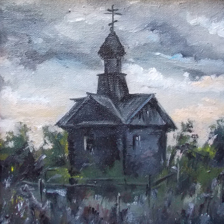 Chapel, canvas, oil, 19  19 cm., 2015