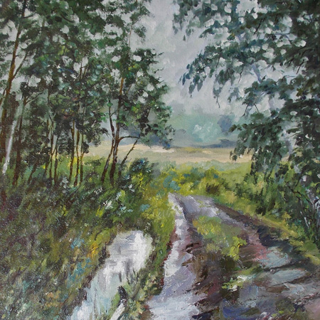 Walk, canvas, oil, 54  37,5 cm., 2015