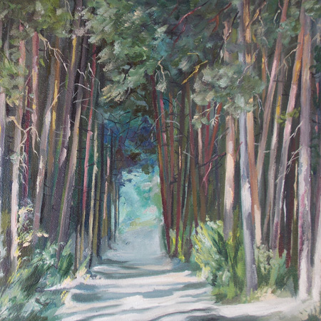 In The Pines, canvas, oil, 37,5  54 cm., 2015
