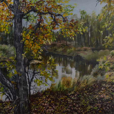At the Quiet Backwater, canvas, oil, 40  50 cm., 2016